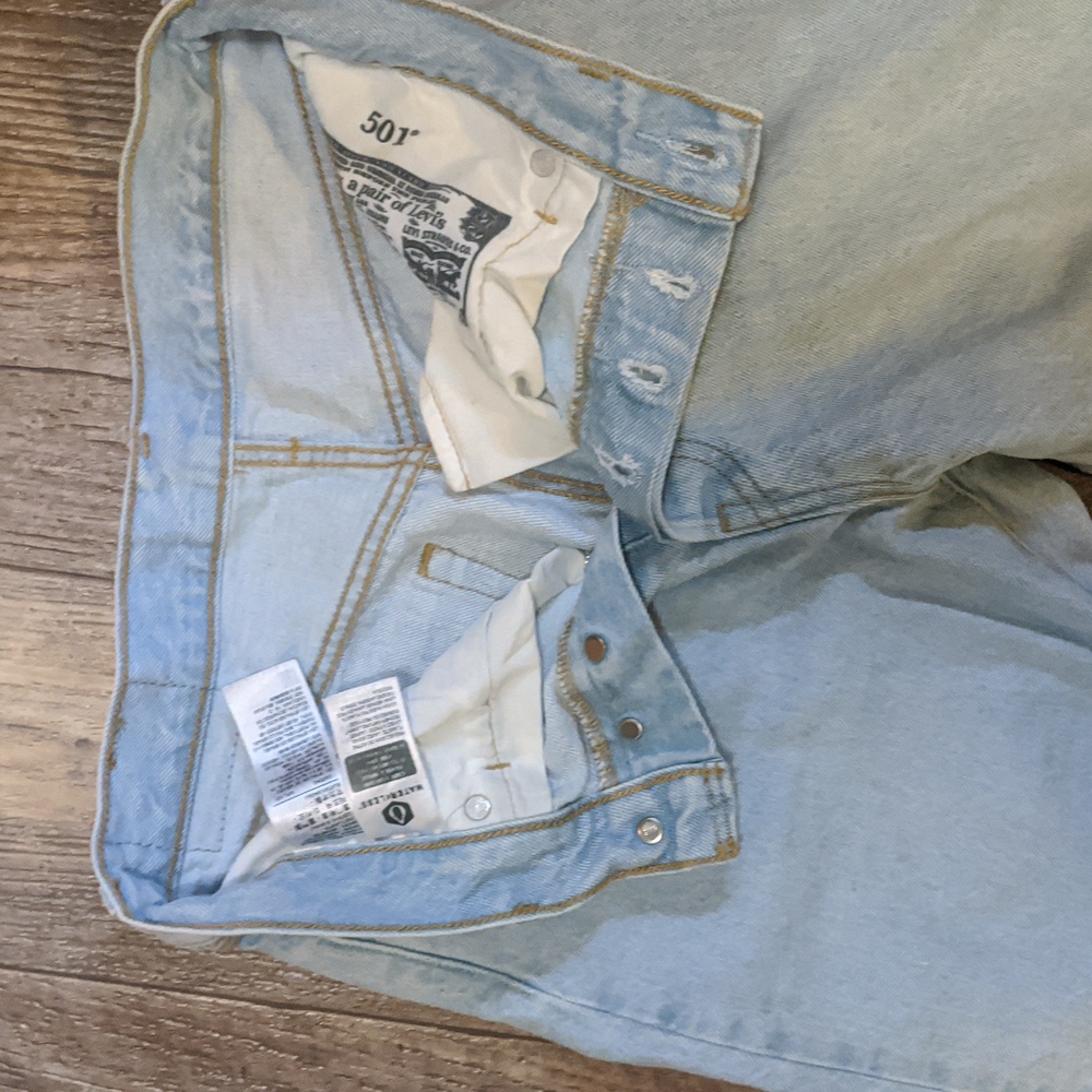 Levi's 501 High Rise Straight Jeans Size 27 - Picture 2 of 8